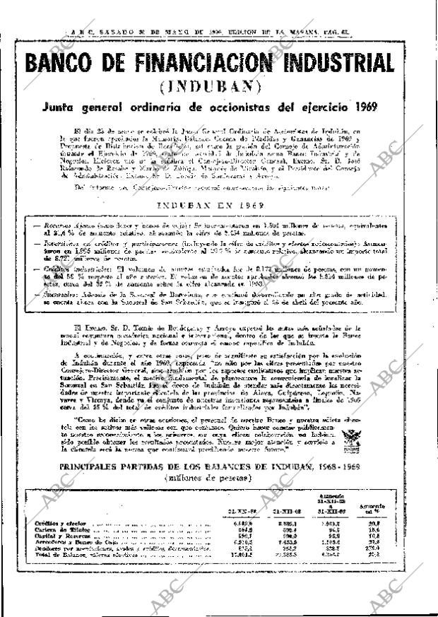 ABC MADRID 30-05-1970 página 68