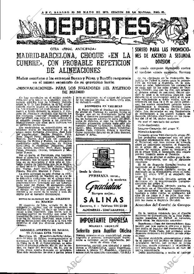 ABC MADRID 30-05-1970 página 81