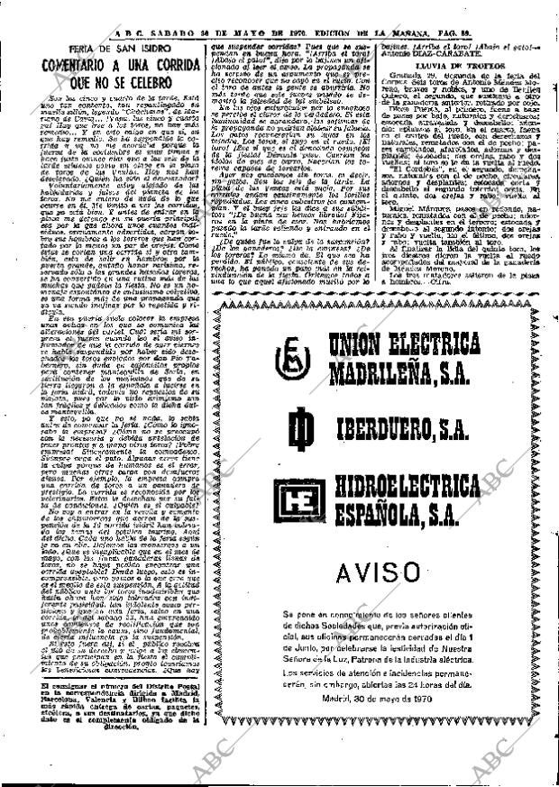 ABC MADRID 30-05-1970 página 89