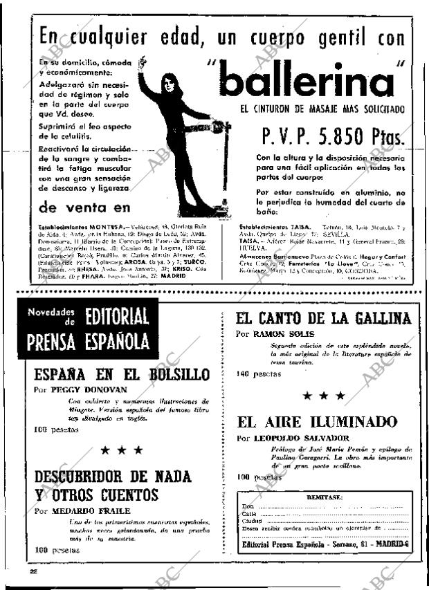 ABC MADRID 31-05-1970 página 138