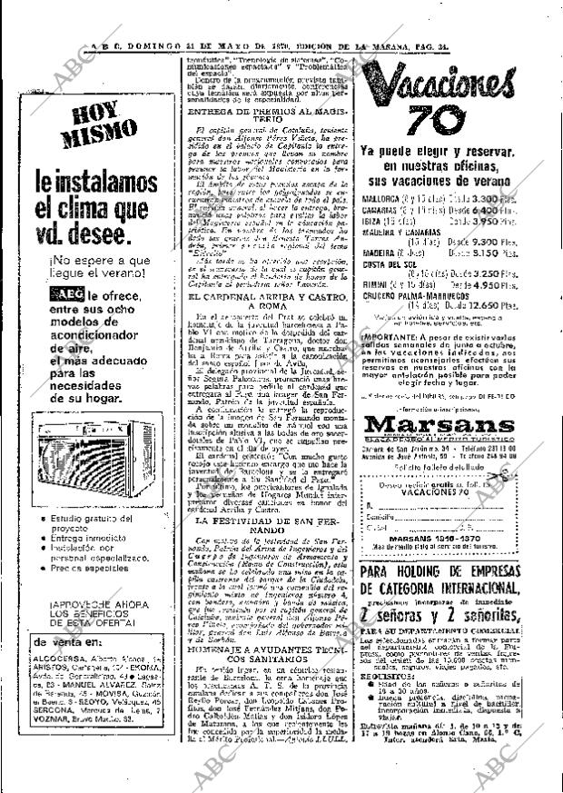 ABC MADRID 31-05-1970 página 34