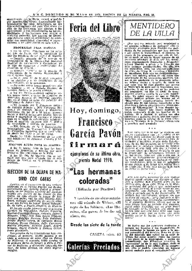 ABC MADRID 31-05-1970 página 38