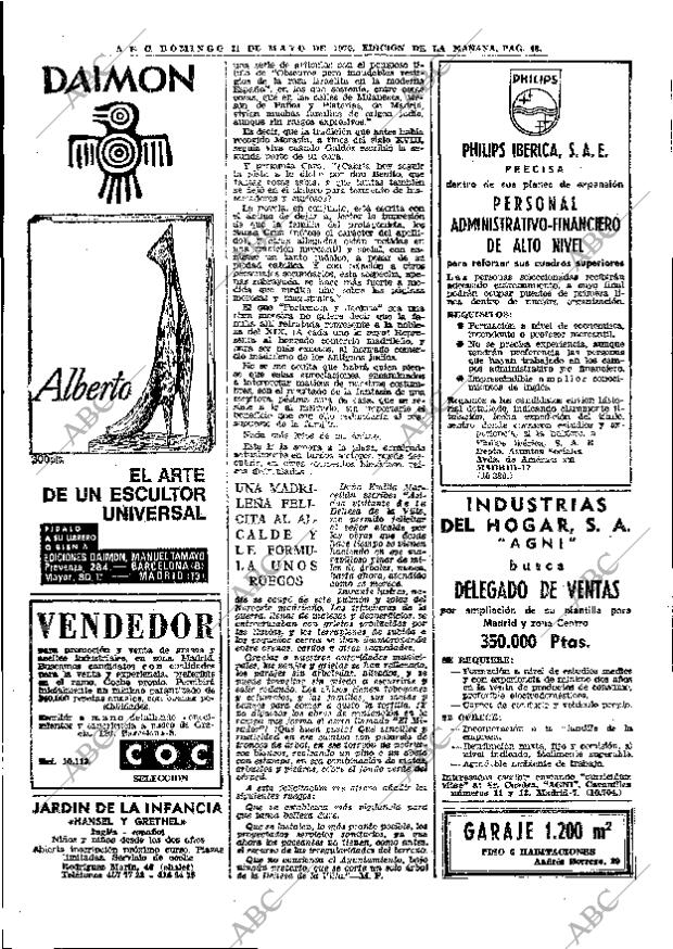 ABC MADRID 31-05-1970 página 48