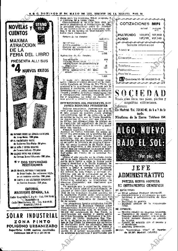 ABC MADRID 31-05-1970 página 54