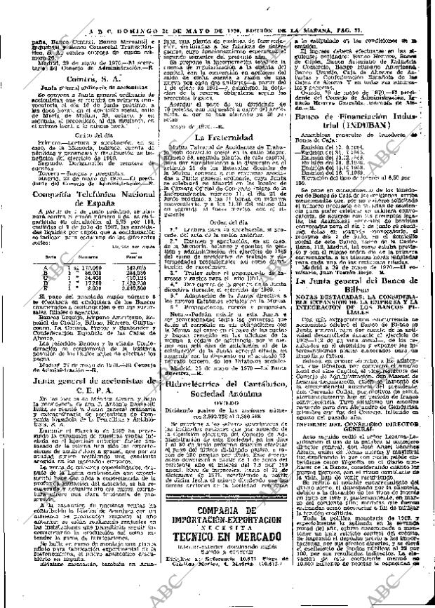 ABC MADRID 31-05-1970 página 57