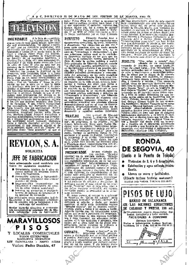 ABC MADRID 31-05-1970 página 68