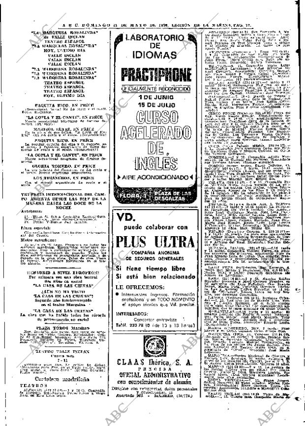 ABC MADRID 31-05-1970 página 77