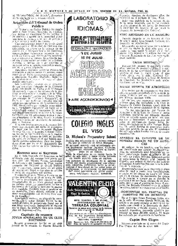 ABC MADRID 02-06-1970 página 43