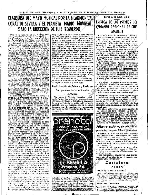 ABC SEVILLA 03-06-1970 página 51