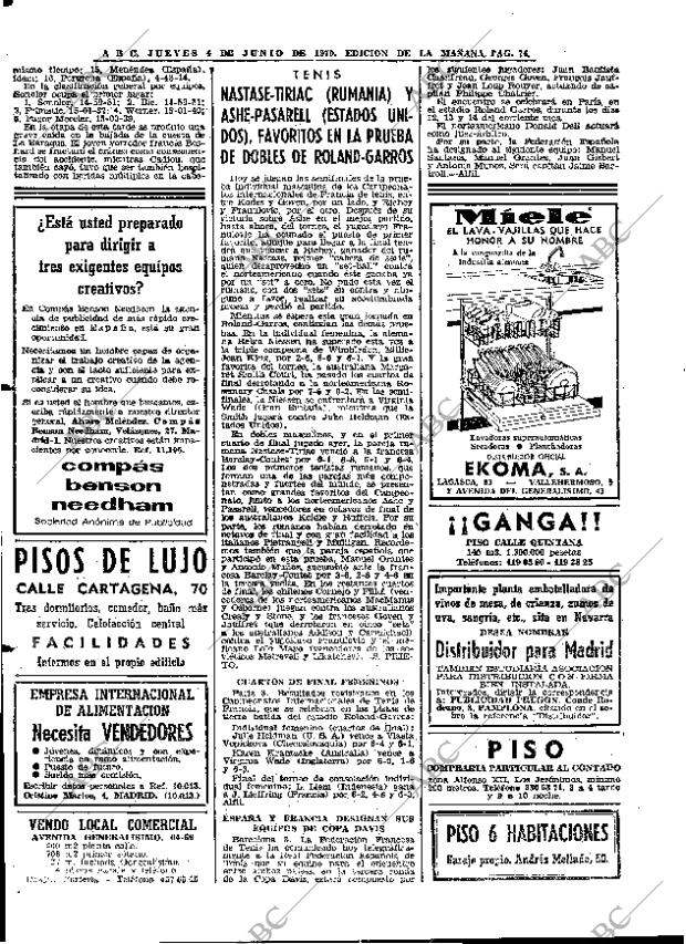 ABC MADRID 04-06-1970 página 74