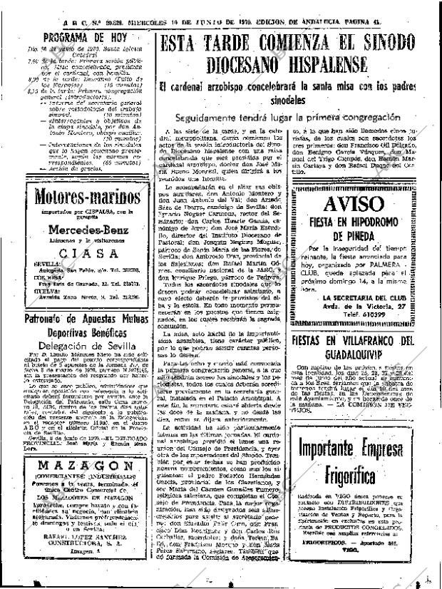 ABC SEVILLA 10-06-1970 página 41