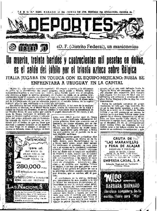 ABC SEVILLA 13-06-1970 página 49