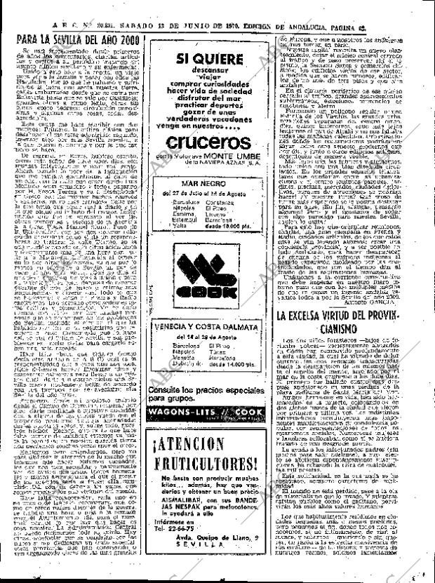 ABC SEVILLA 13-06-1970 página 67