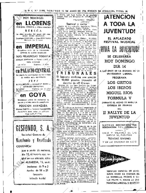 ABC SEVILLA 14-06-1970 página 28