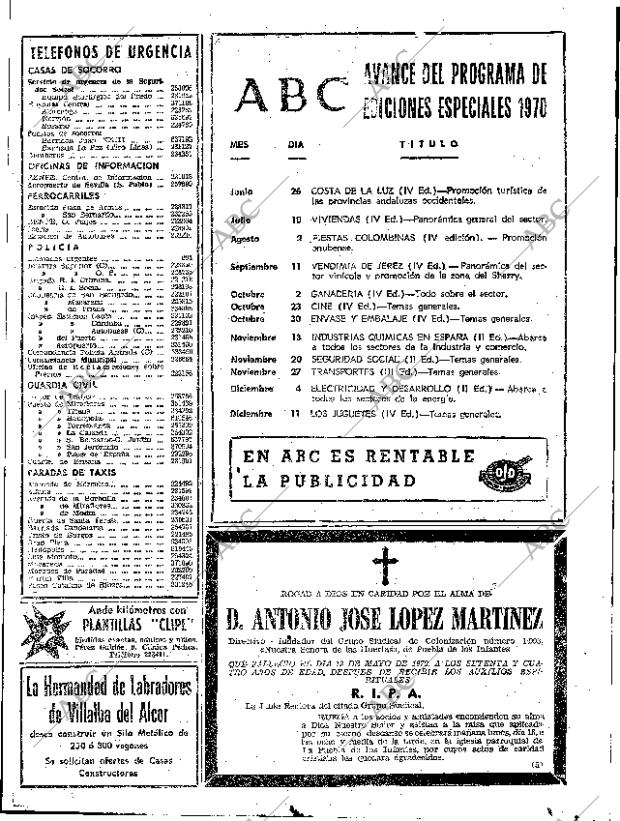 ABC SEVILLA 14-06-1970 página 77