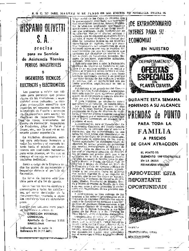 ABC SEVILLA 16-06-1970 página 84