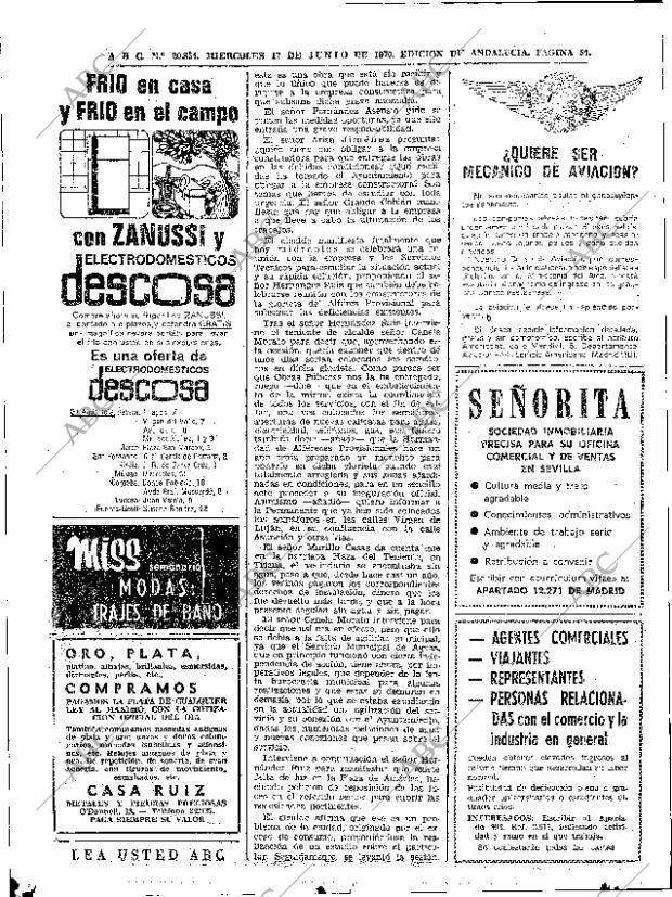 ABC SEVILLA 17-06-1970 página 54