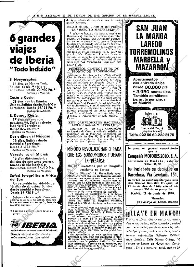 ABC MADRID 20-06-1970 página 58