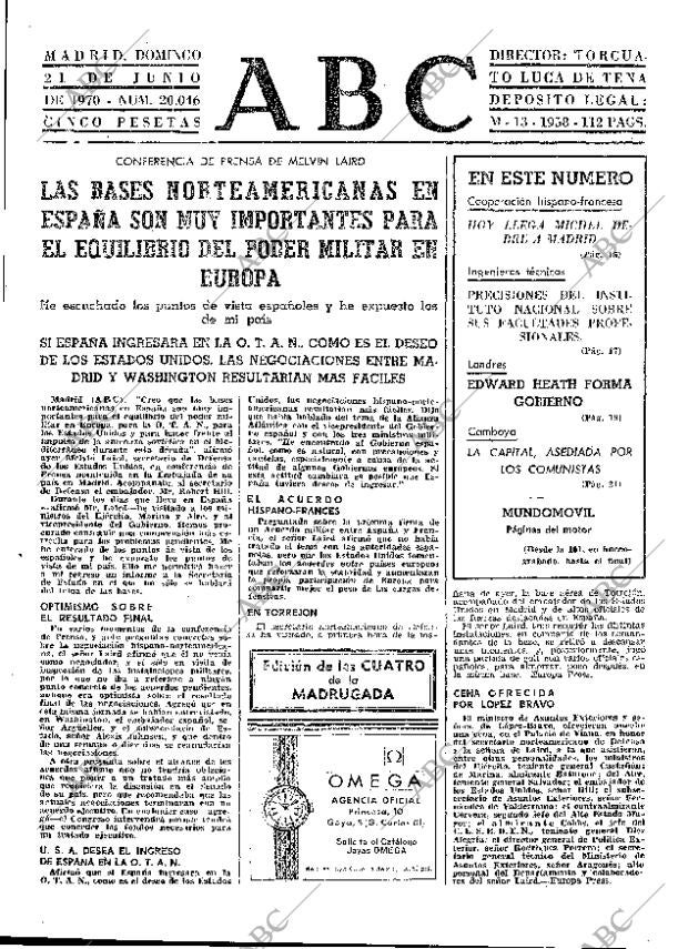 ABC MADRID 21-06-1970 página 13