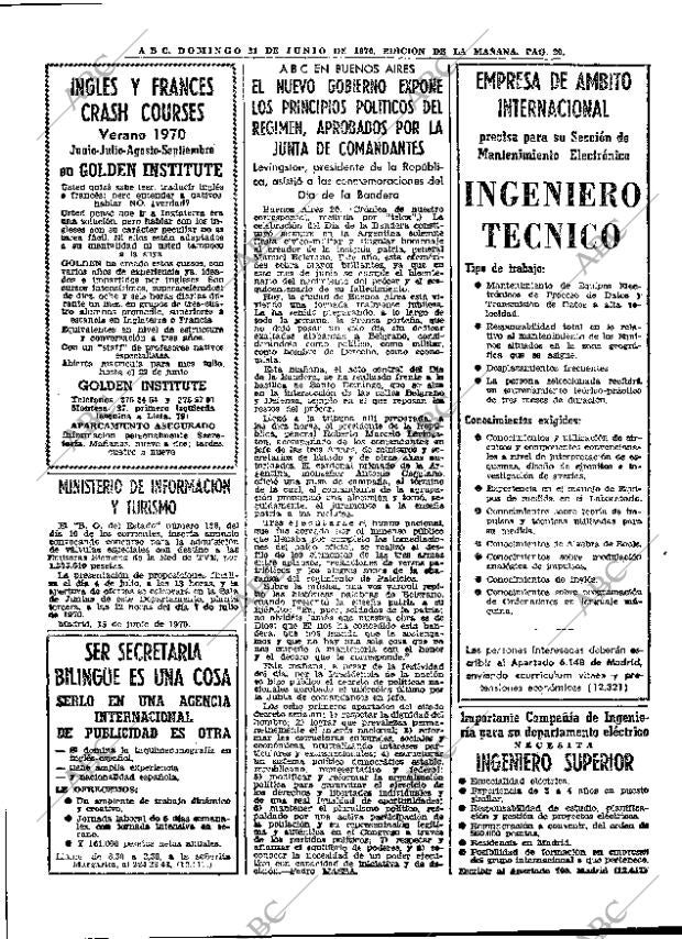 ABC MADRID 21-06-1970 página 20