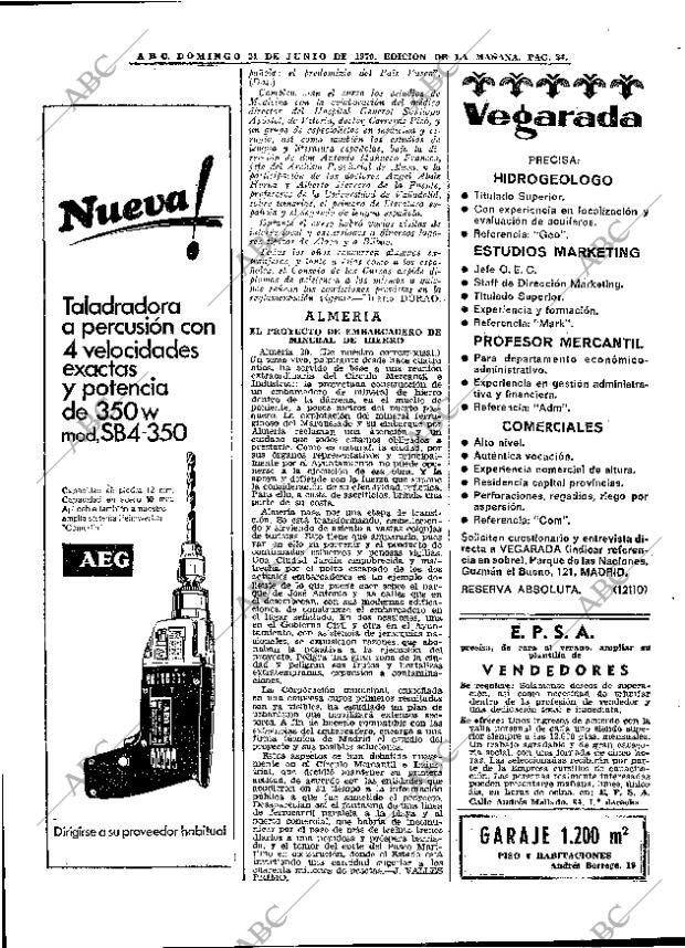 ABC MADRID 21-06-1970 página 34