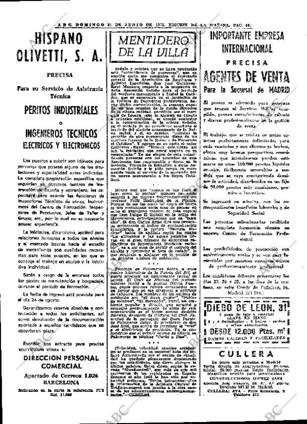 ABC MADRID 21-06-1970 página 40