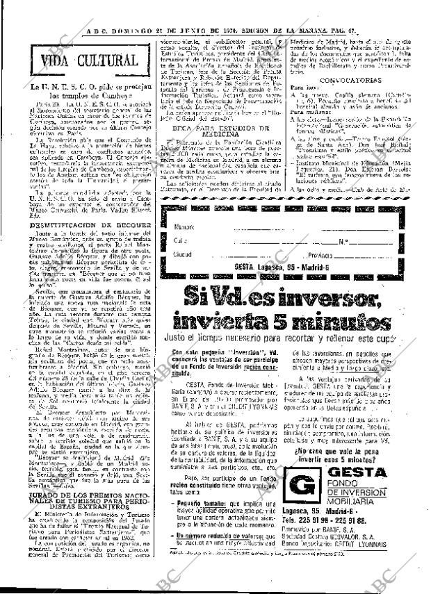 ABC MADRID 21-06-1970 página 47