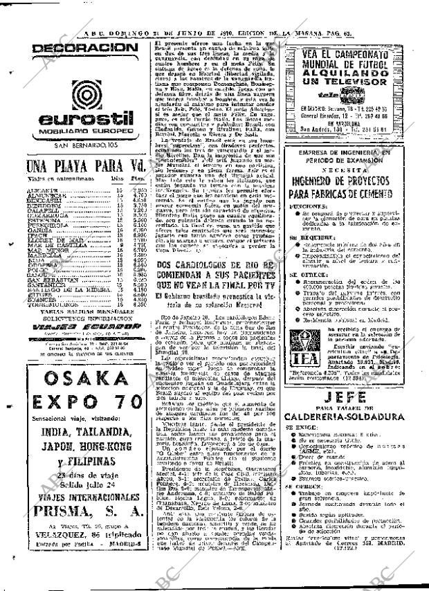 ABC MADRID 21-06-1970 página 62