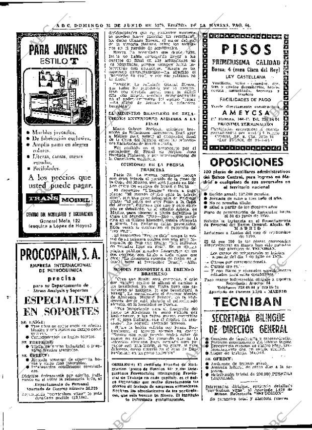 ABC MADRID 21-06-1970 página 64