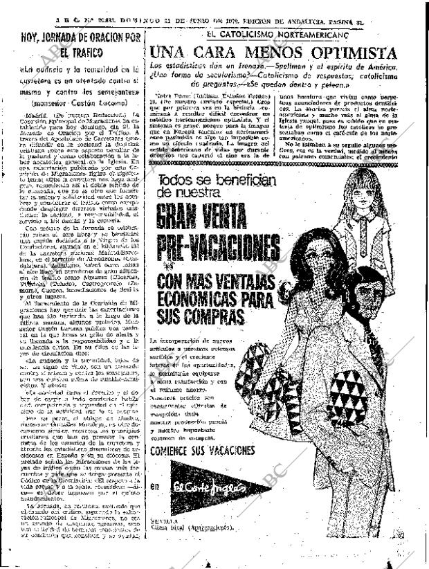 ABC SEVILLA 21-06-1970 página 31