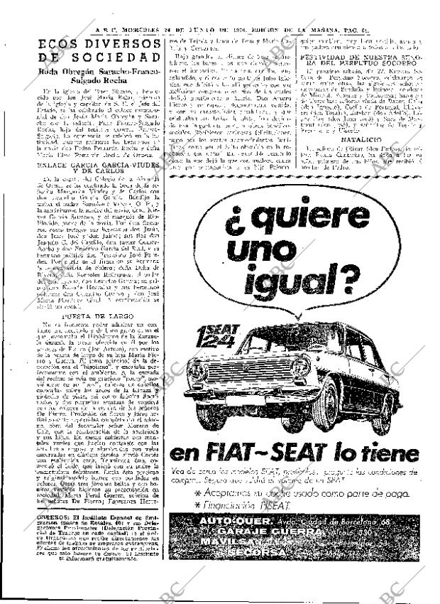 ABC MADRID 24-06-1970 página 61