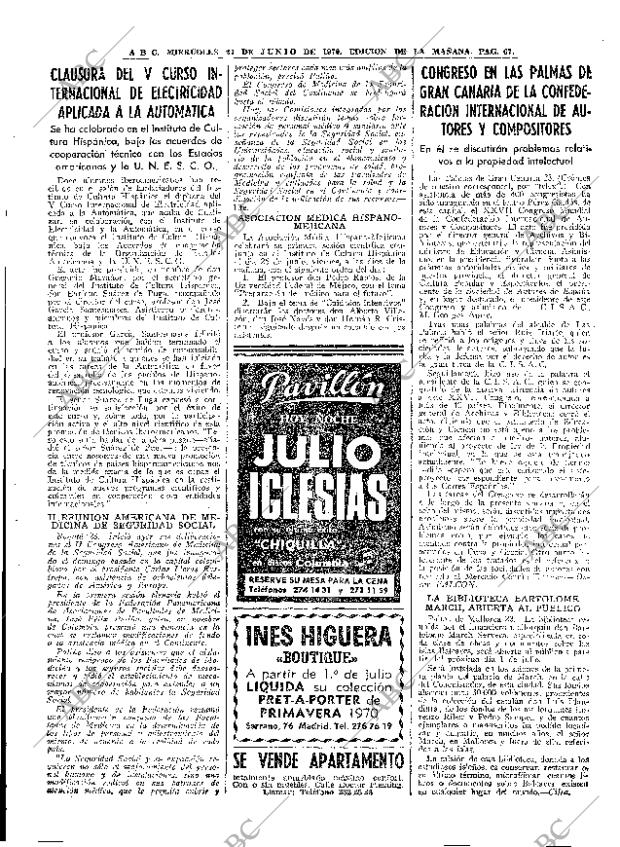 ABC MADRID 24-06-1970 página 67