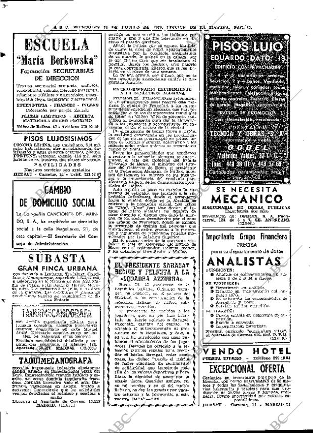 ABC MADRID 24-06-1970 página 82