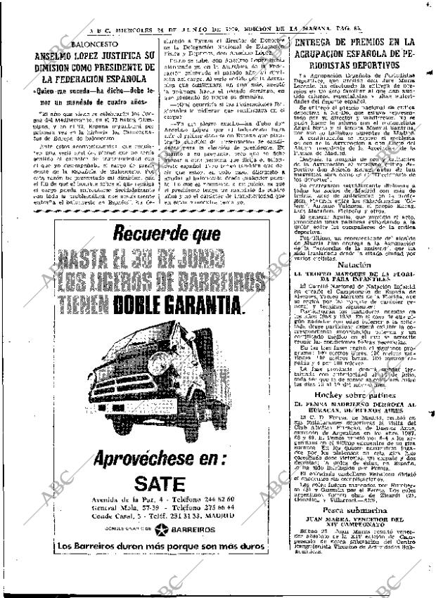 ABC MADRID 24-06-1970 página 85