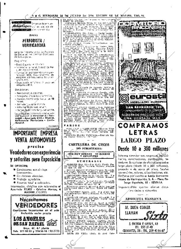 ABC MADRID 24-06-1970 página 94