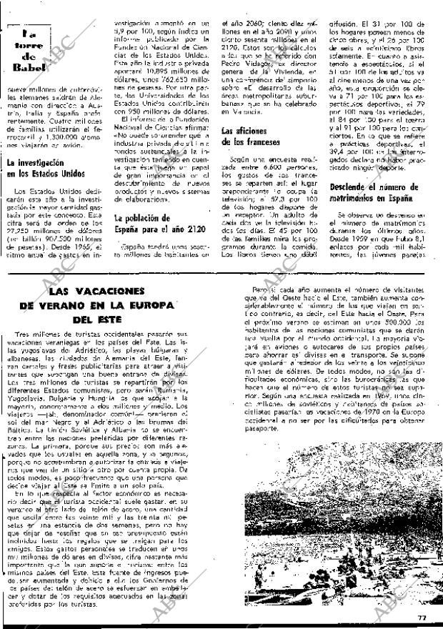 BLANCO Y NEGRO MADRID 27-06-1970 página 77