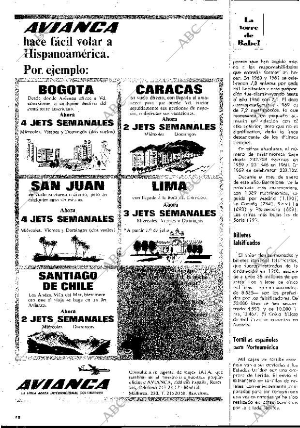 BLANCO Y NEGRO MADRID 27-06-1970 página 78