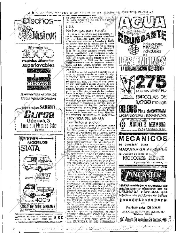 ABC SEVILLA 30-06-1970 página 70