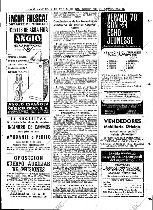 ABC MADRID 02-07-1970 página 71