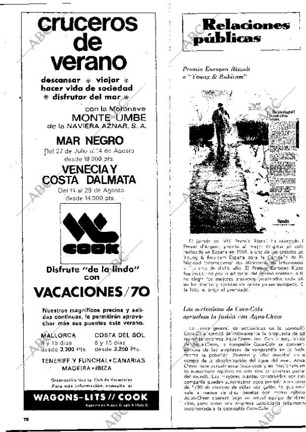 BLANCO Y NEGRO MADRID 04-07-1970 página 78