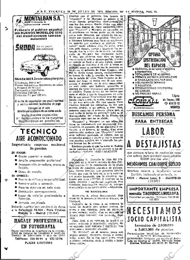 ABC MADRID 10-07-1970 página 68