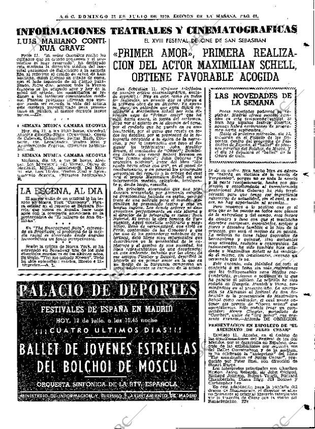 ABC MADRID 12-07-1970 página 61