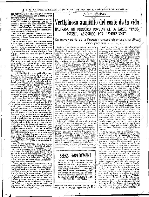 ABC SEVILLA 14-07-1970 página 44