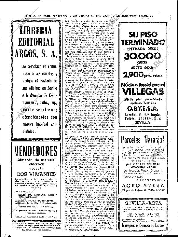 ABC SEVILLA 14-07-1970 página 66