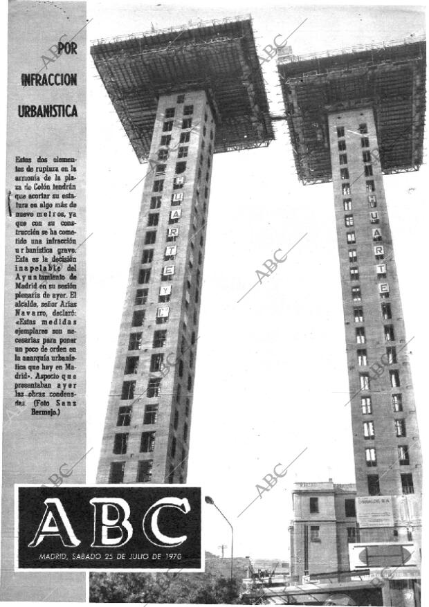 ABC MADRID 25-07-1970 página 1