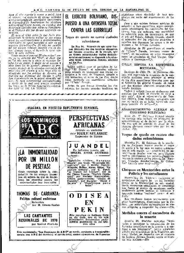 ABC MADRID 25-07-1970 página 23
