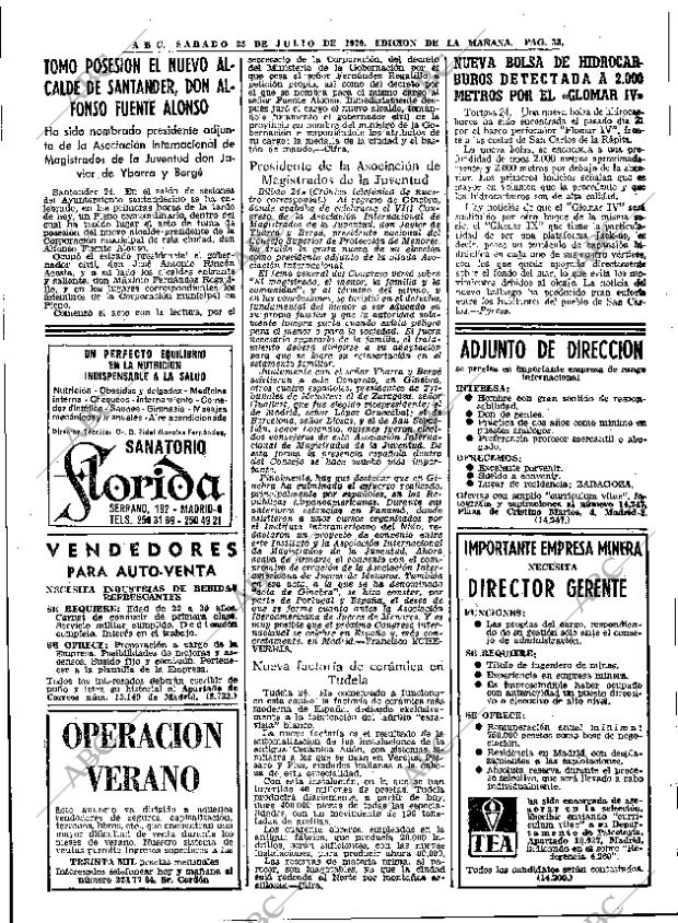 ABC MADRID 25-07-1970 página 33