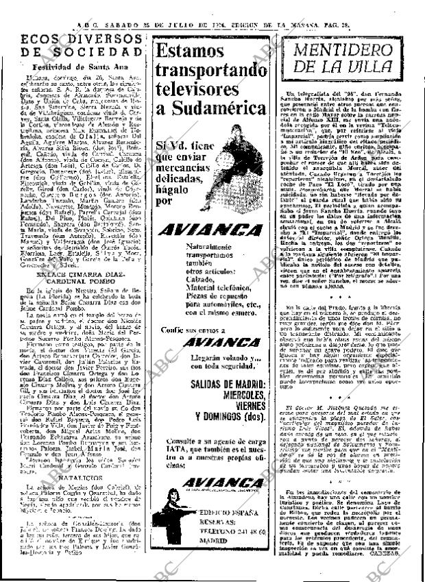 ABC MADRID 25-07-1970 página 38