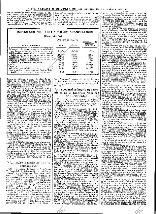 ABC MADRID 25-07-1970 página 40
