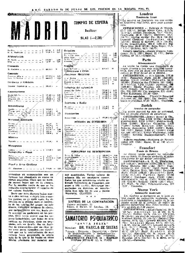 ABC MADRID 25-07-1970 página 43